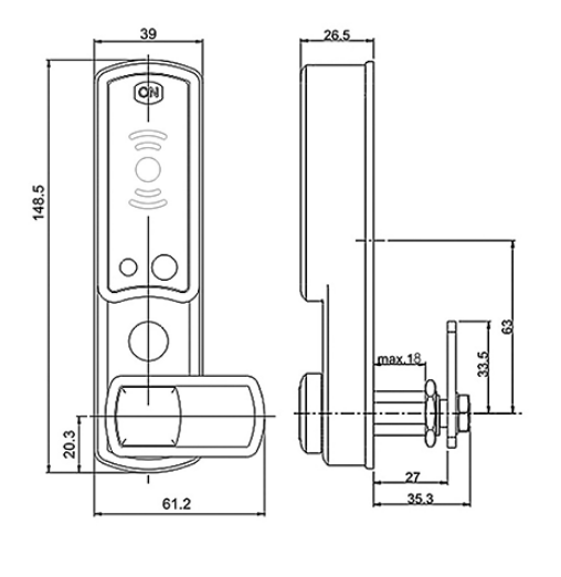 Mauer - ELLcam Mifare® Classic 1.2 w
