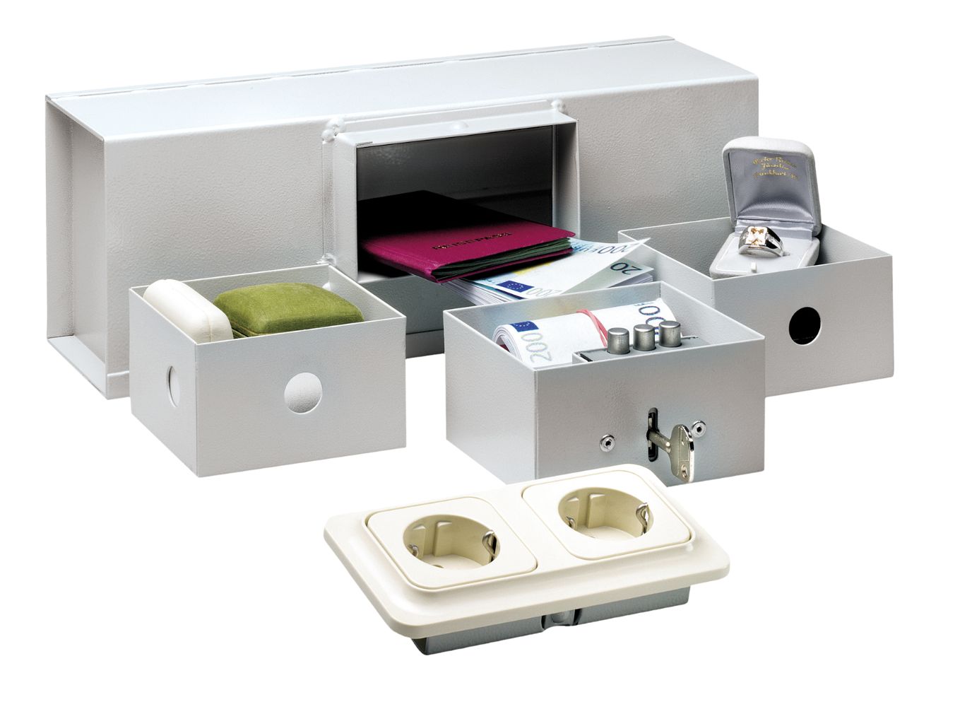 De raat kluizen Stopcontactsafe STW